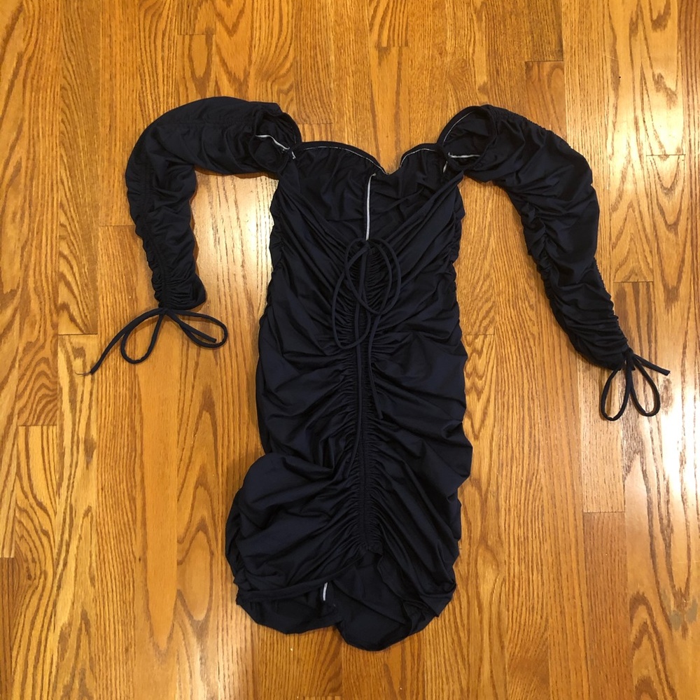 Navy Ruched Dress NEVER WORN
